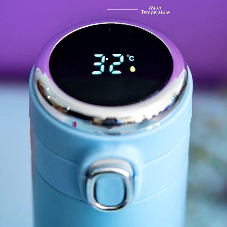 Customised Blue Smart Temprature Water Bottle