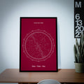 ❤️ Customised Star Map – Red Edition (Bold & Timeless)