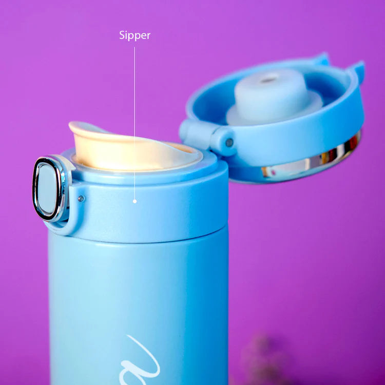 Customised Blue Smart Temprature Water Bottle