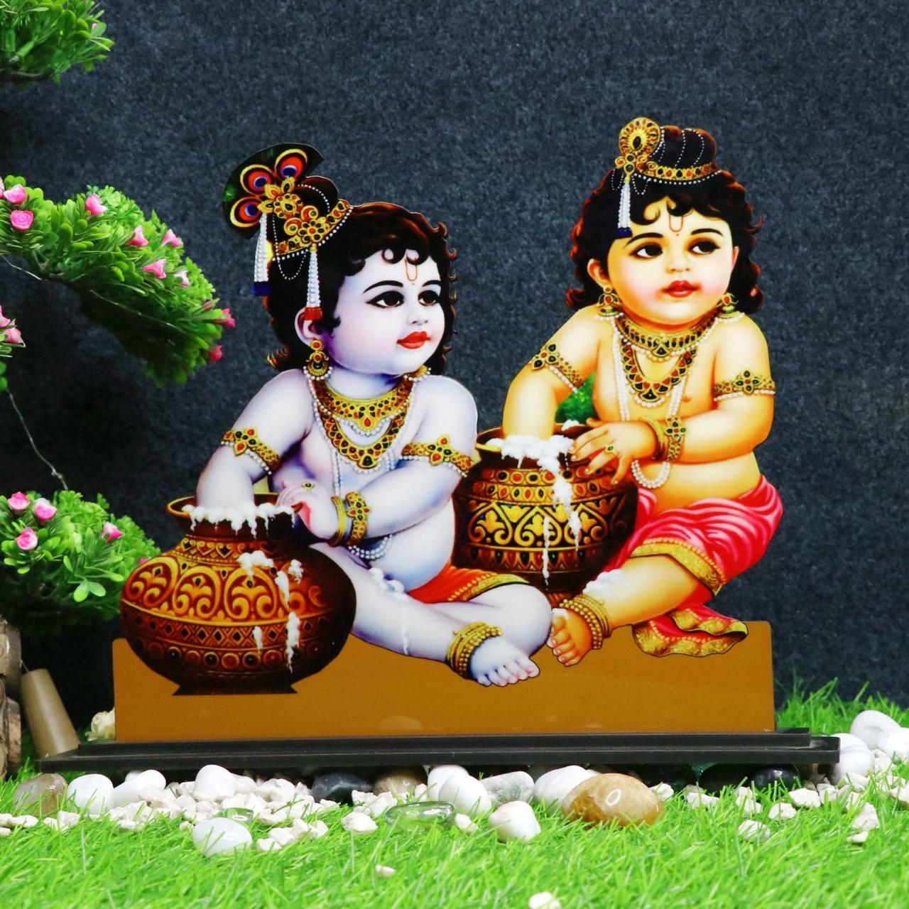 🧈✨ Bal Krishna Butter Leela Frame – Pure Innocence, Pure Blessings