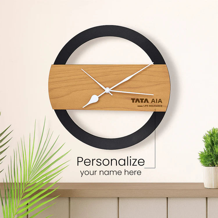 Personalised Wooden Wall Clock