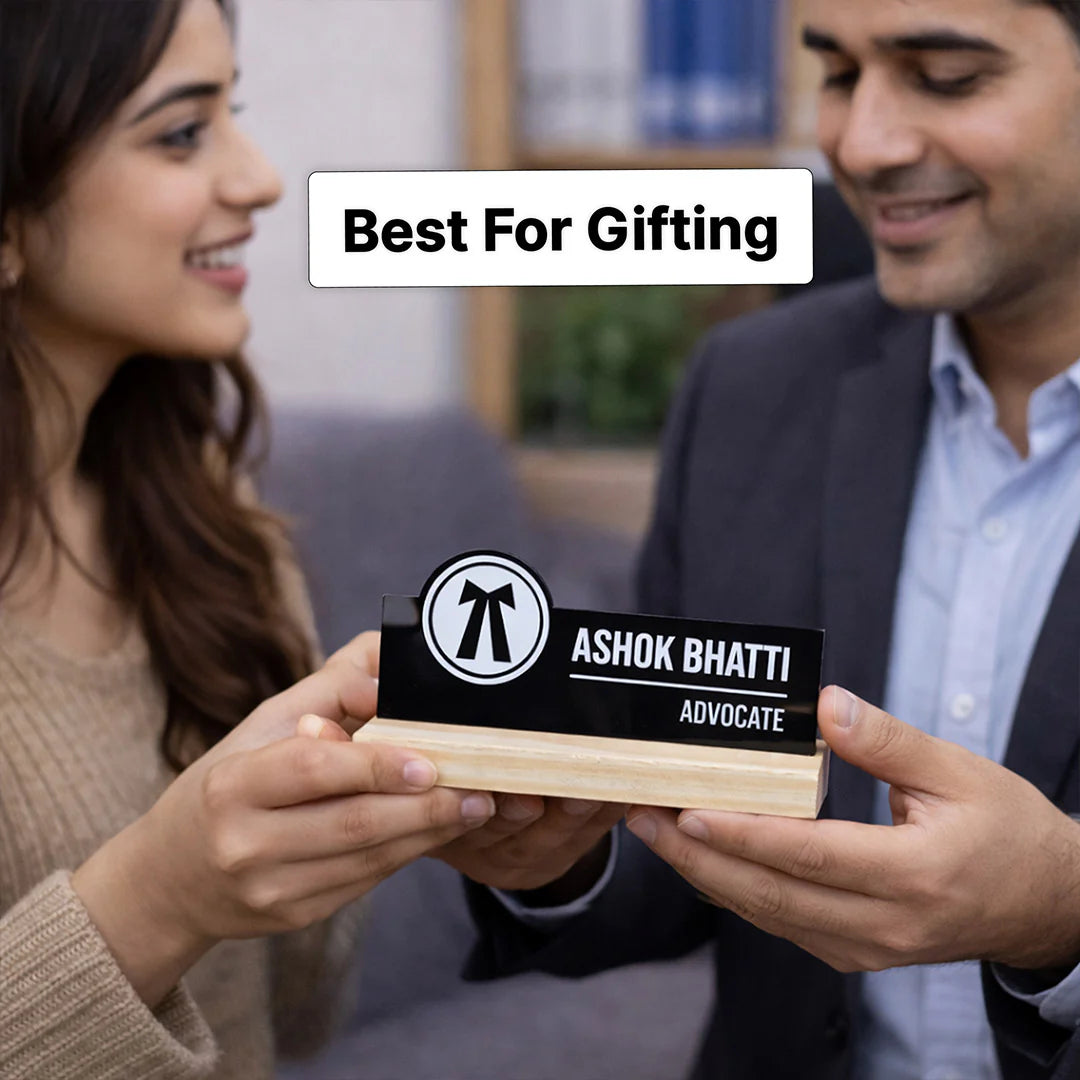 Premium Personalized Advocate Desk Nameplate