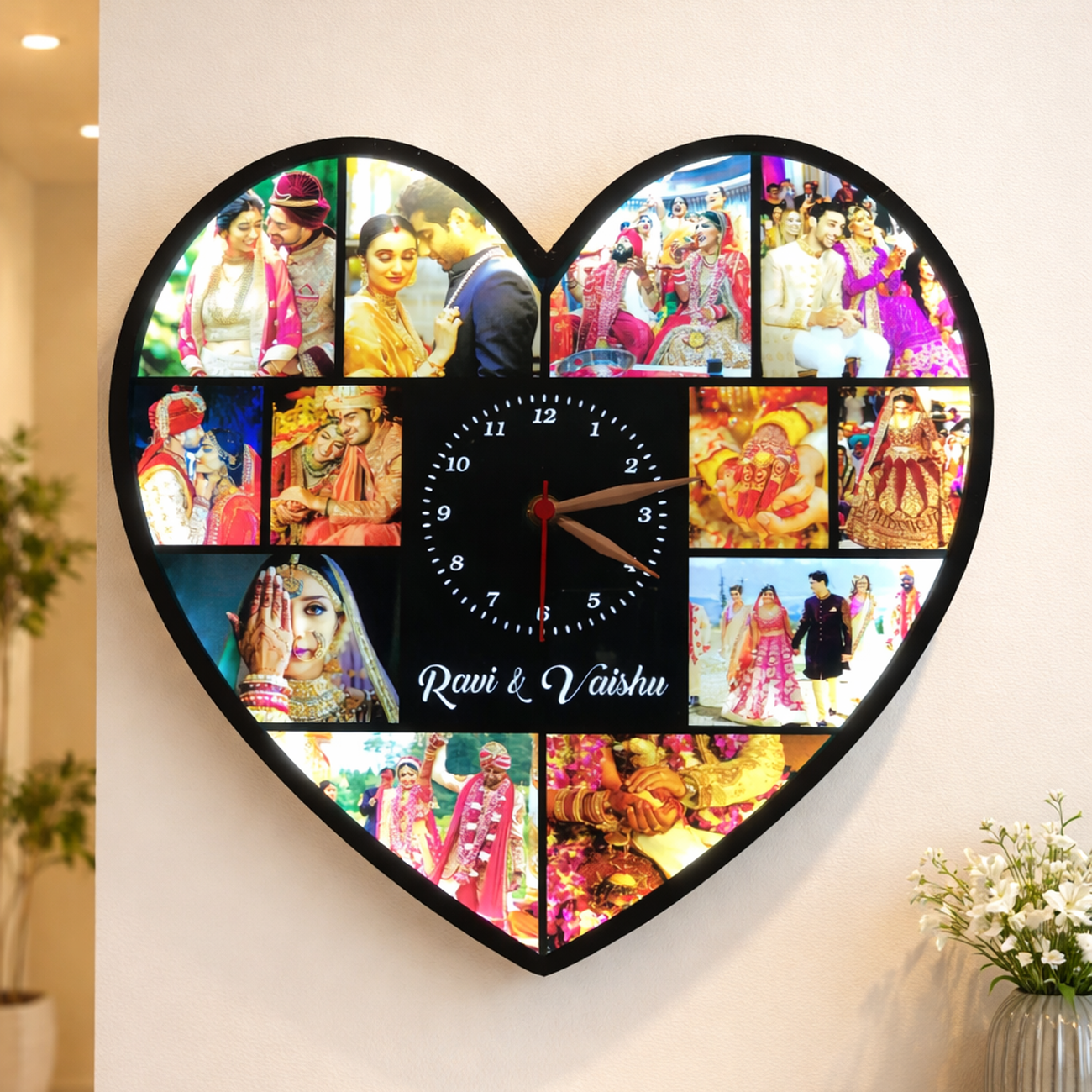 The Eternal Glow LED Heart Photo Clock