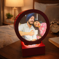 Personalized Circular LED Rotating Lamp