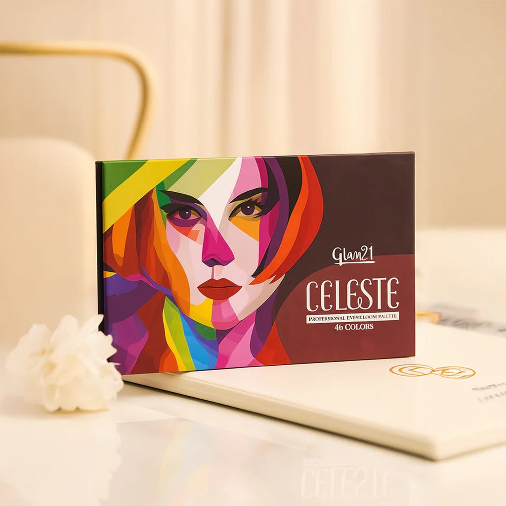 Customized Glam21 Celeste Professional Eyeshadow Palette – 40 Colors