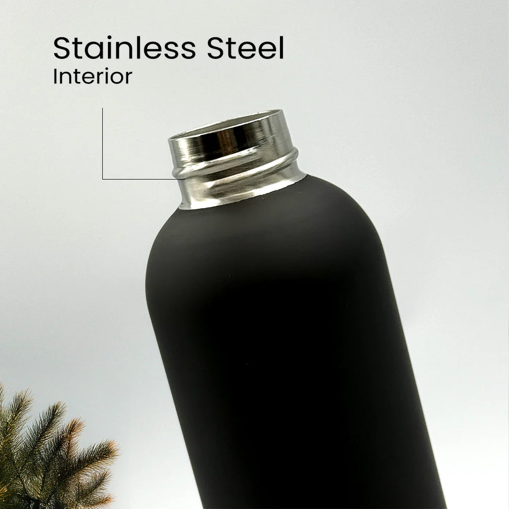 Customised Matte Black Stainless Steel Bottle