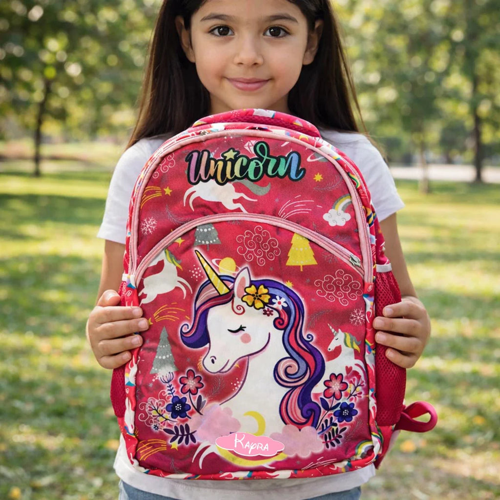 Enchanted Floral Unicorn Personalized School Backpack