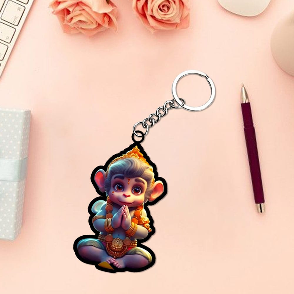 🐒✨ Bal Hanuman Keychain – Cute Bhakti, Daily Protection