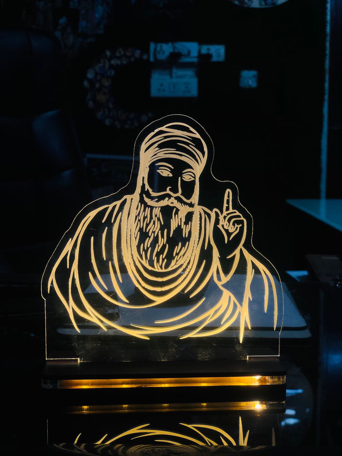 ✨ Guru Kripa Divine Wisdom Glow Frame — Light of Guidance & Blessings