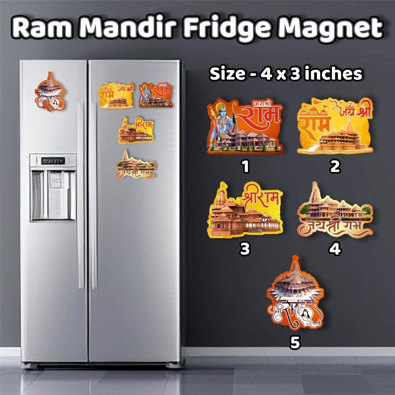 🧲 Ram Mandir Fridge Magnets – Faith on Your Fridge