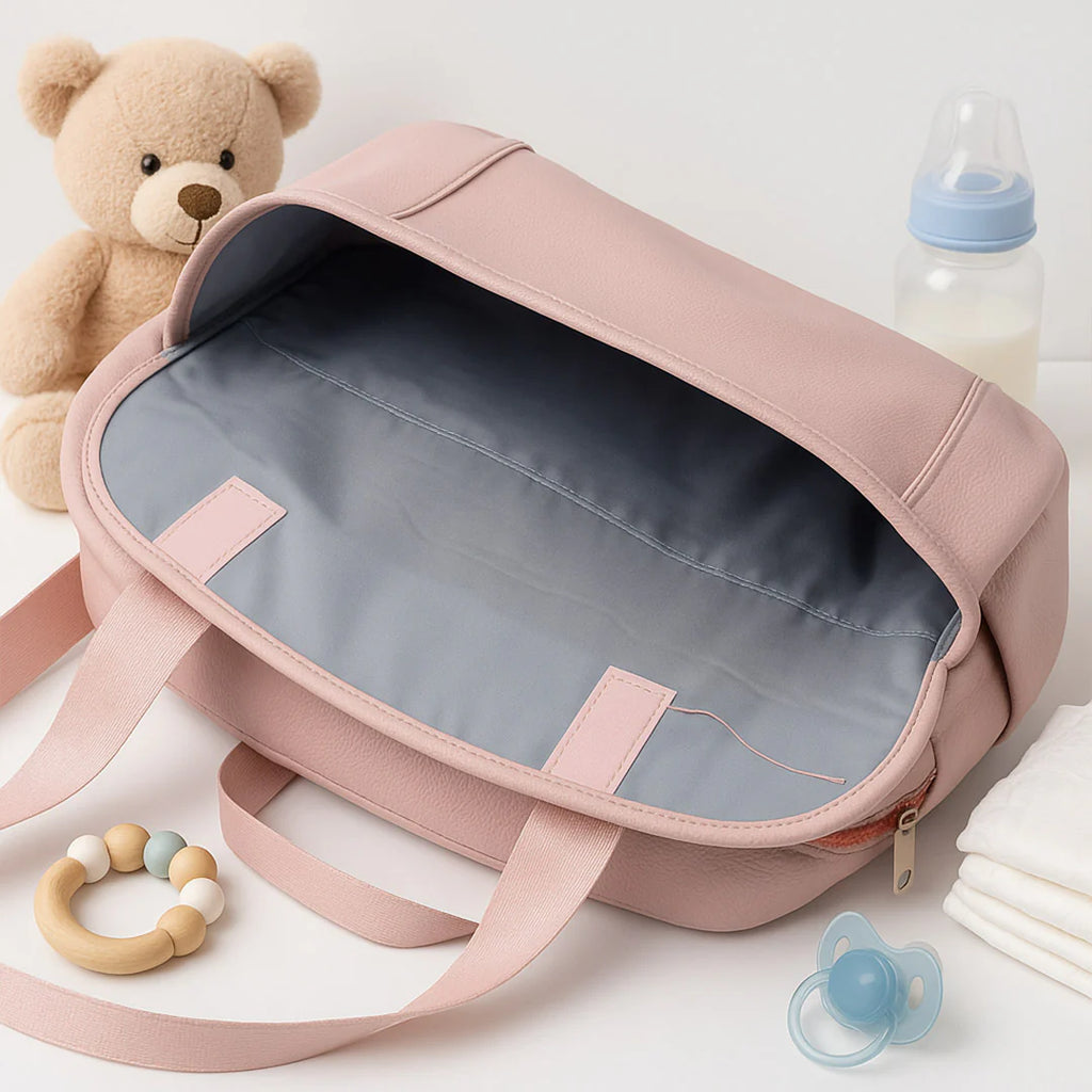 Personalized Baby Essentials Organizer Bag – Pink