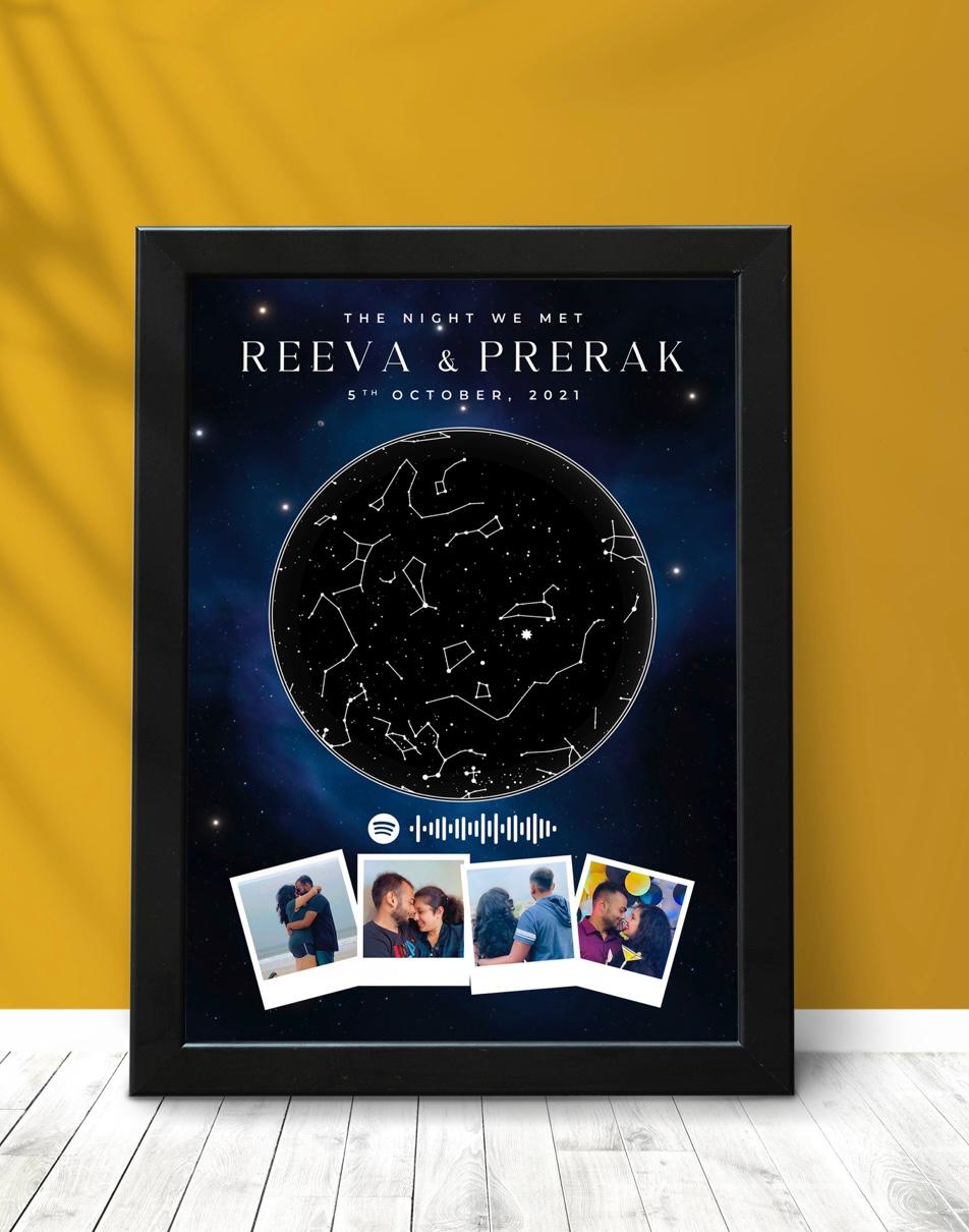 ✨ Customised Star Map with Photos & Song — Your Love, Written in the Stars