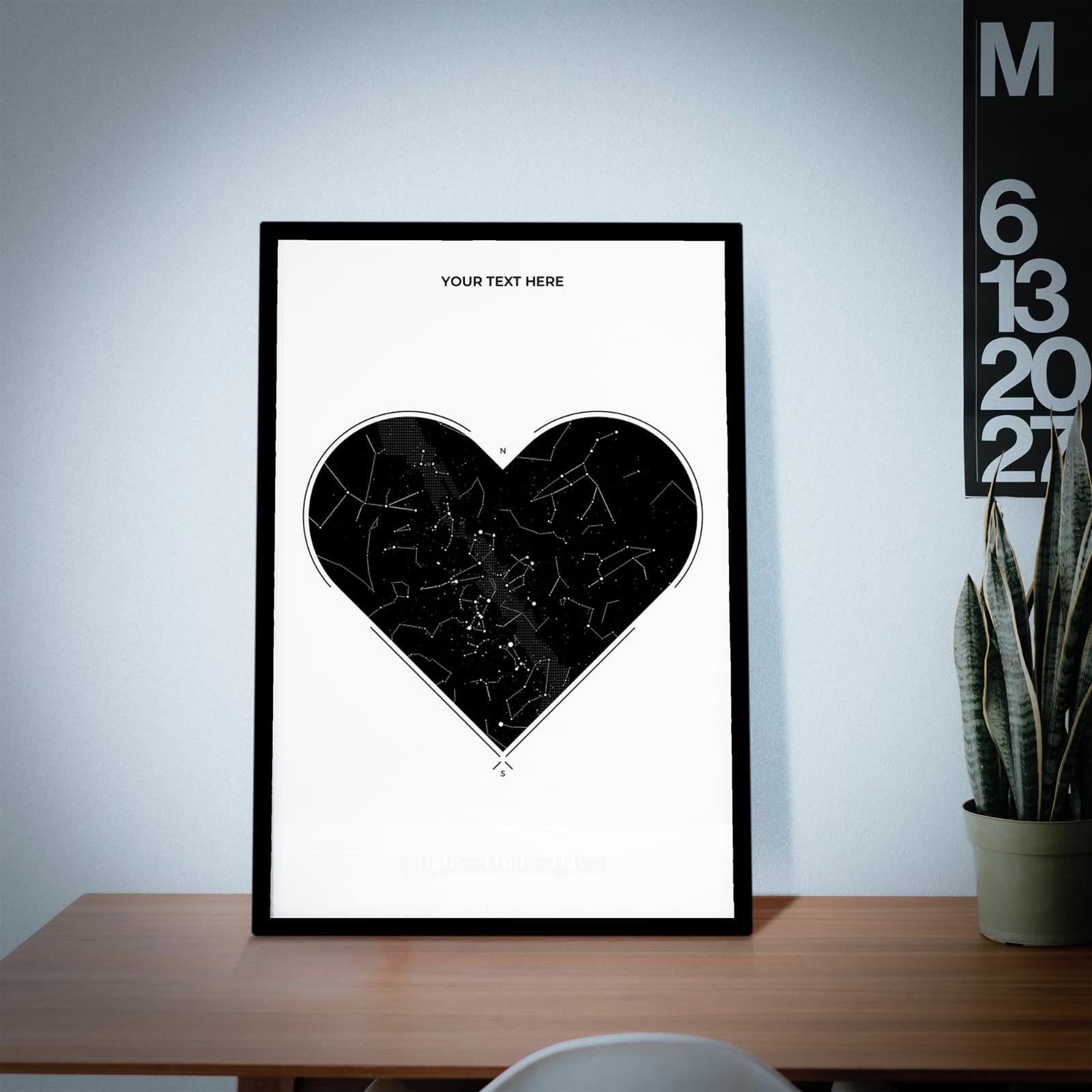 ✨ Customised Heart Star Map — Where Love Meets the Stars