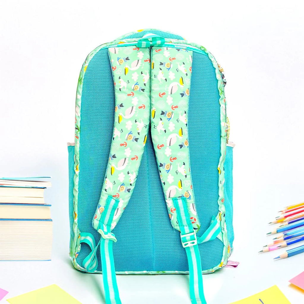 Mint Breeze Nautical Personalized School Backpack