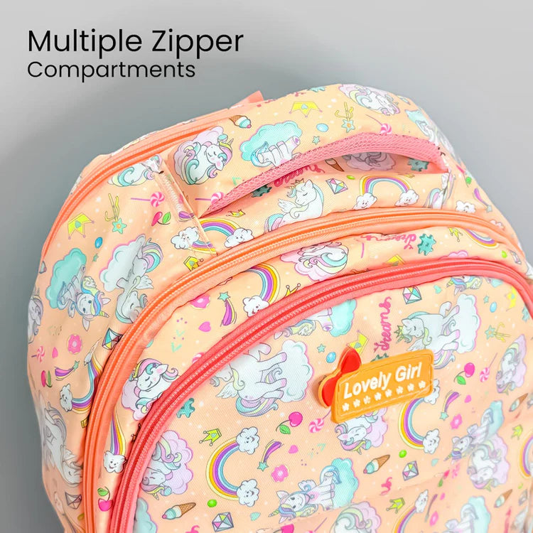Peach Sorbet Unicorn Personalized Dreams Backpack