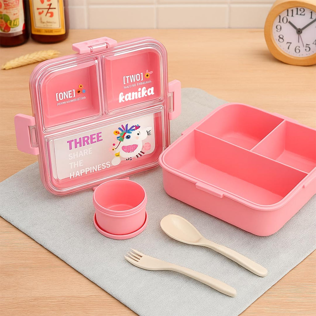 Personalised Unicorn Lunchbox with Spoon & Container