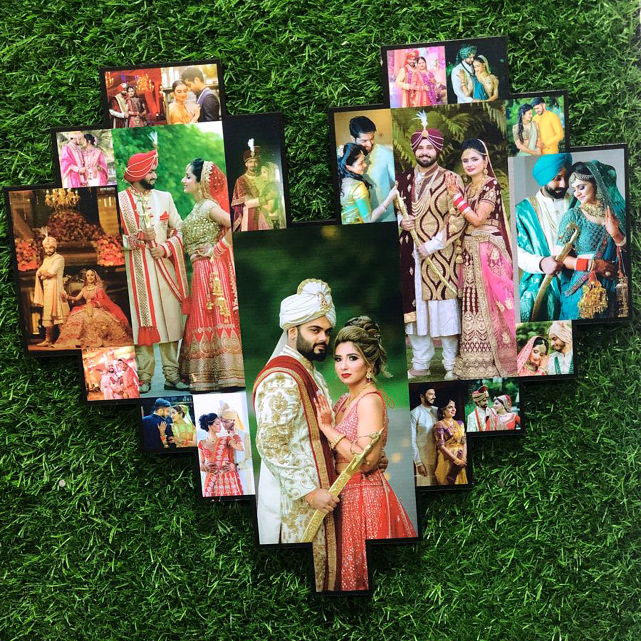 The Pixel-Heart Mosaic LED Photo Frame