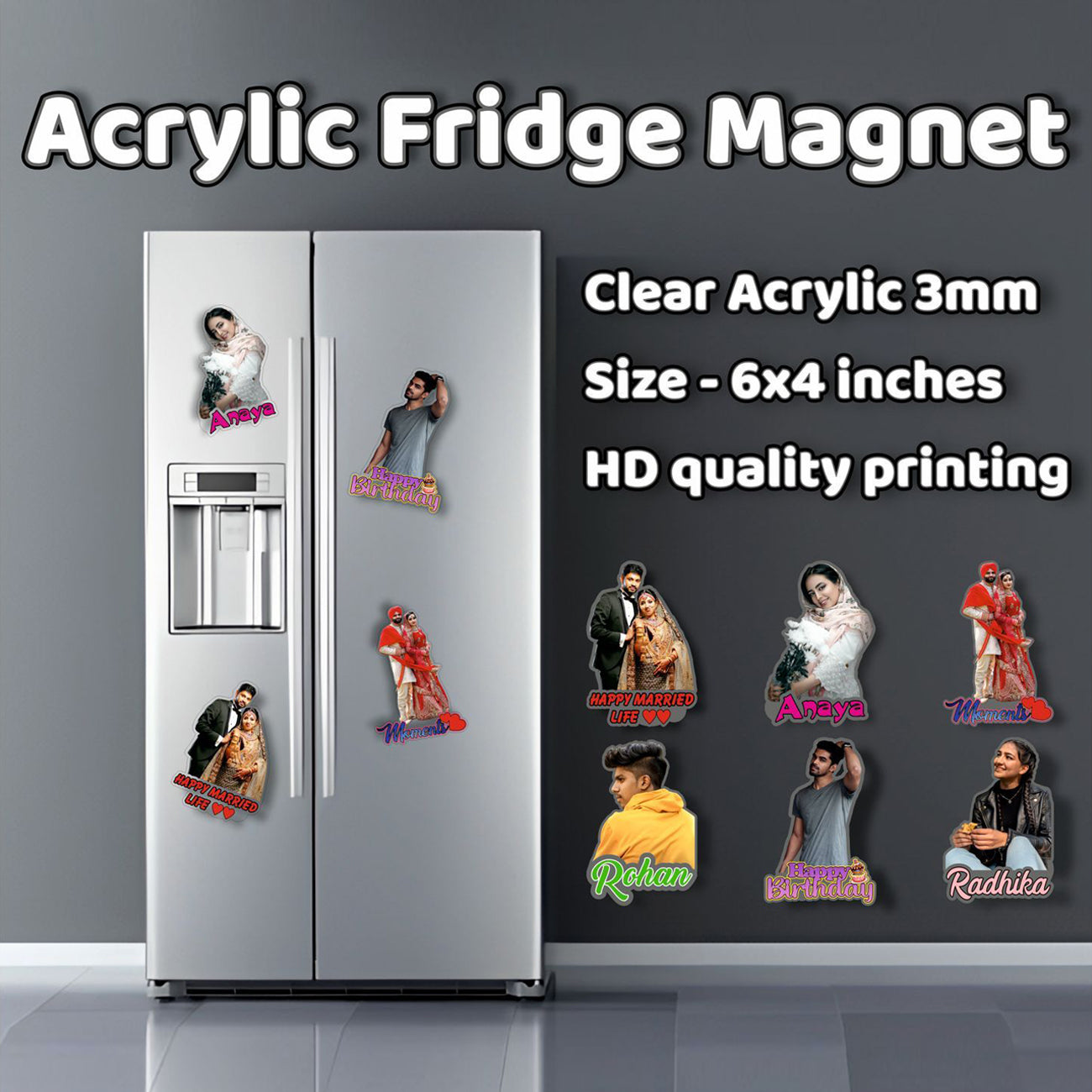 Cutout Acrylic Fridge Magnet