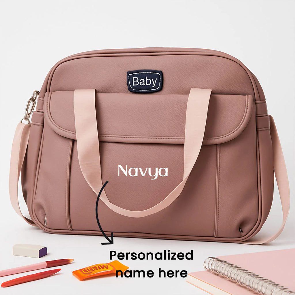 Personalized Baby Essentials Organizer Bag – Pink