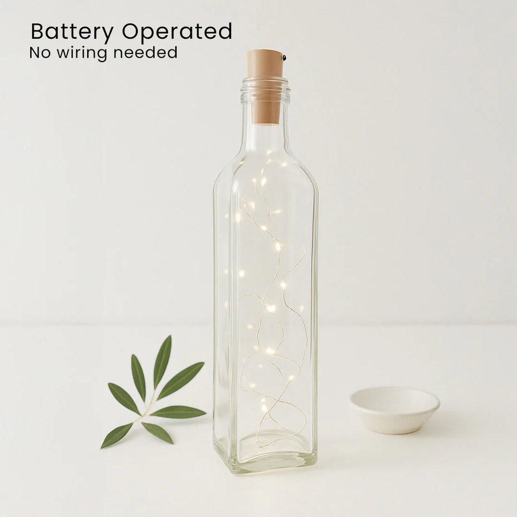 Glass Bottle Battery Operted Non Customised