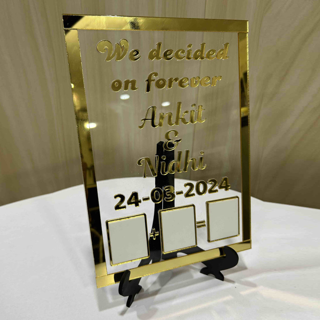 Eternal Union Fingerprint Custom Acrylic Plaque