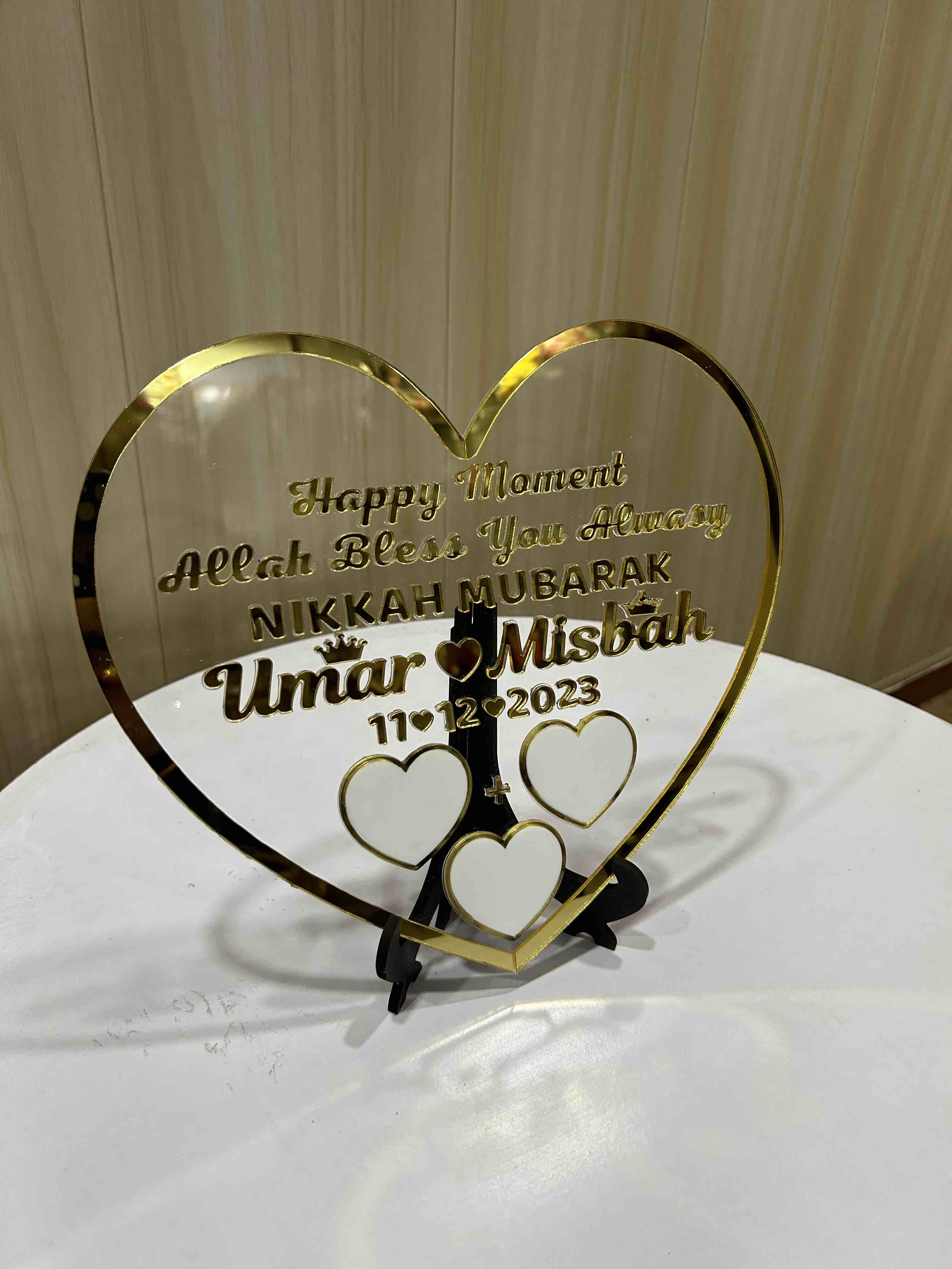 Eternal Union Fingerprint Custom Acrylic Plaque