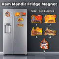 Divine Ram Mandir Acrylic Fridge Magnets