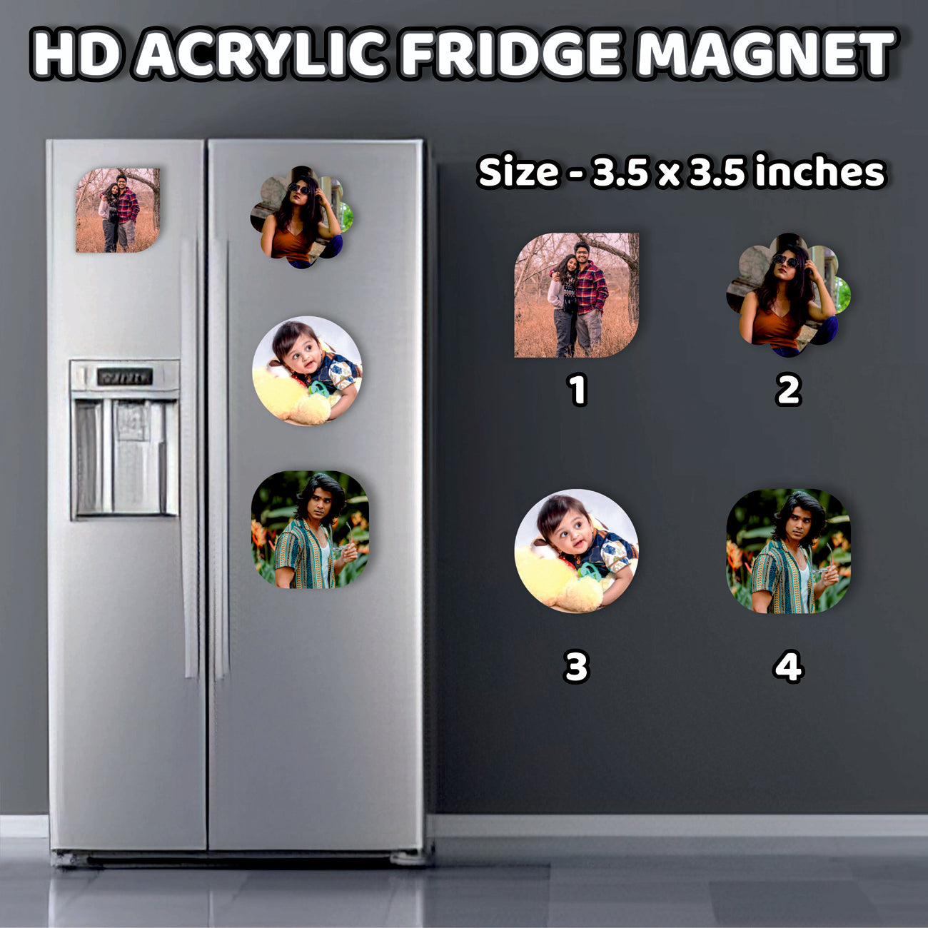 Personalised HD Acrylic Photo Fridge Magnet