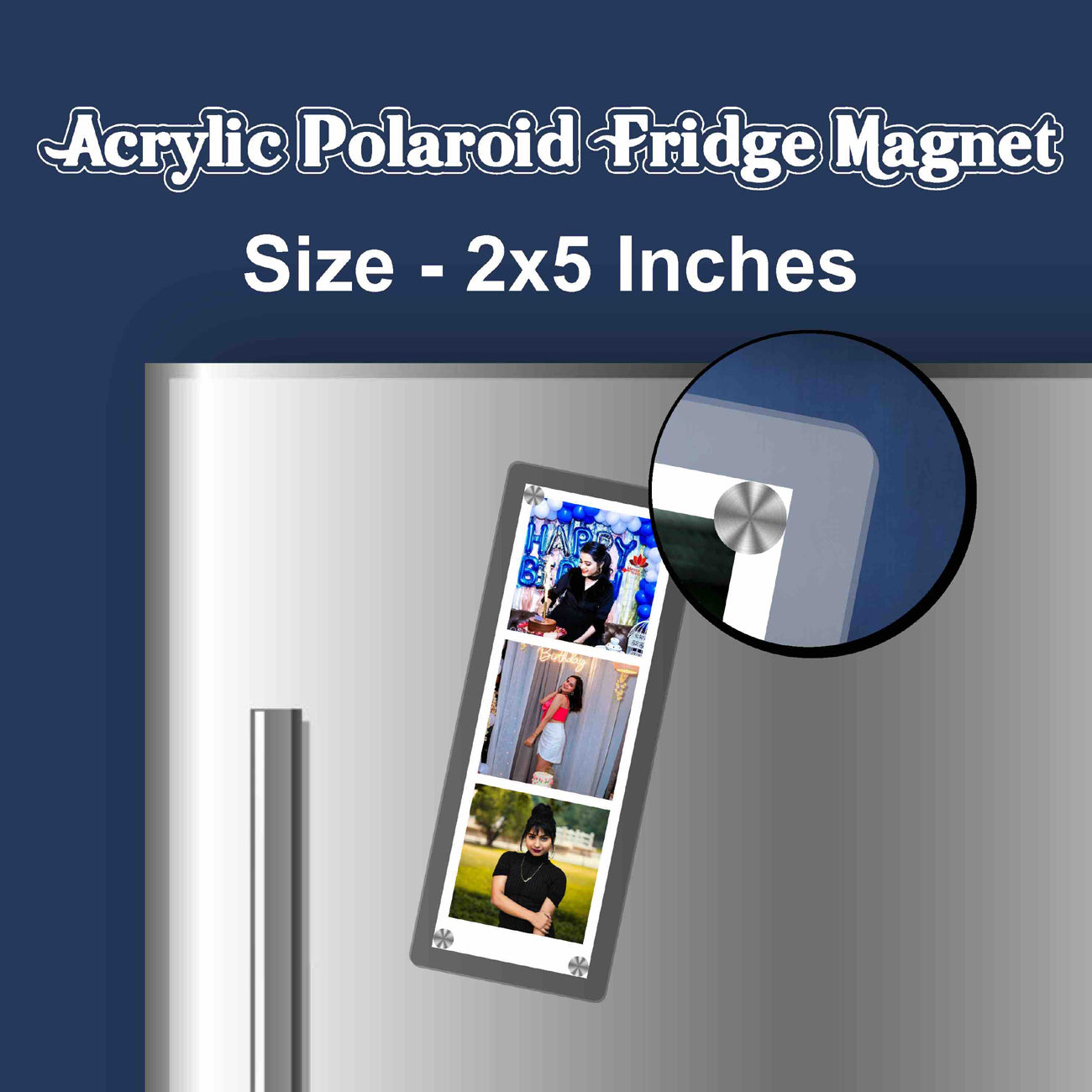 Premium Acrylic Polaroid Fridge Magnets