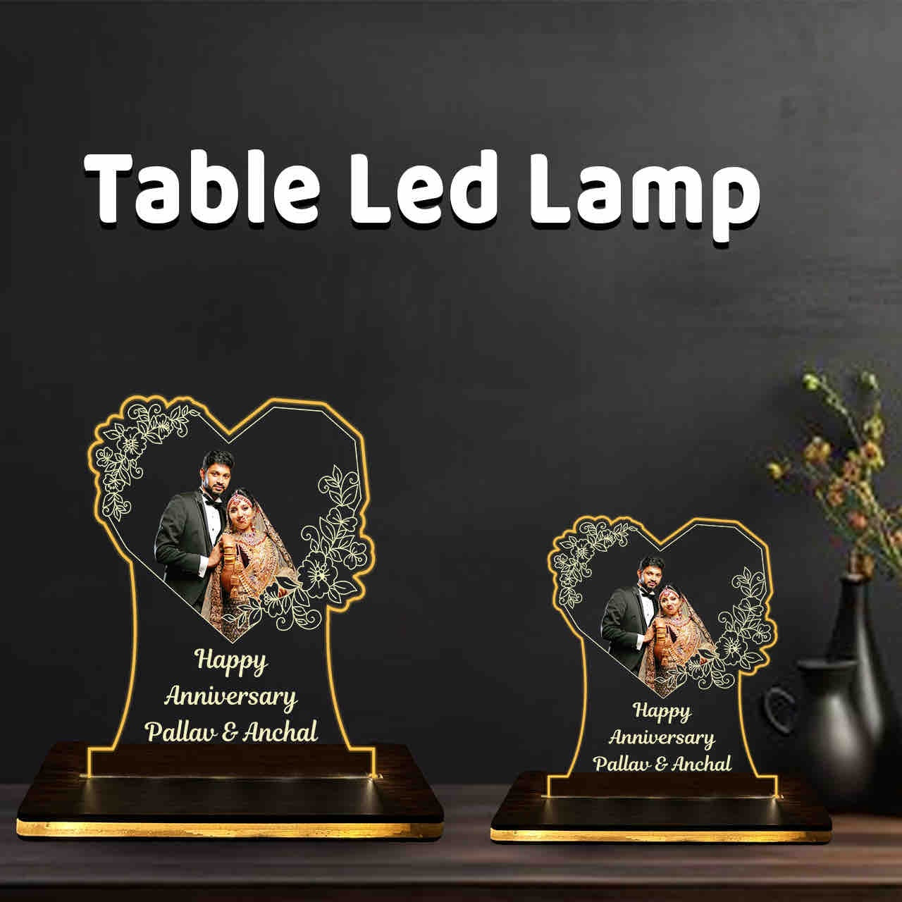 Personalized Acrylic LED Photo Cutout Table Lamp