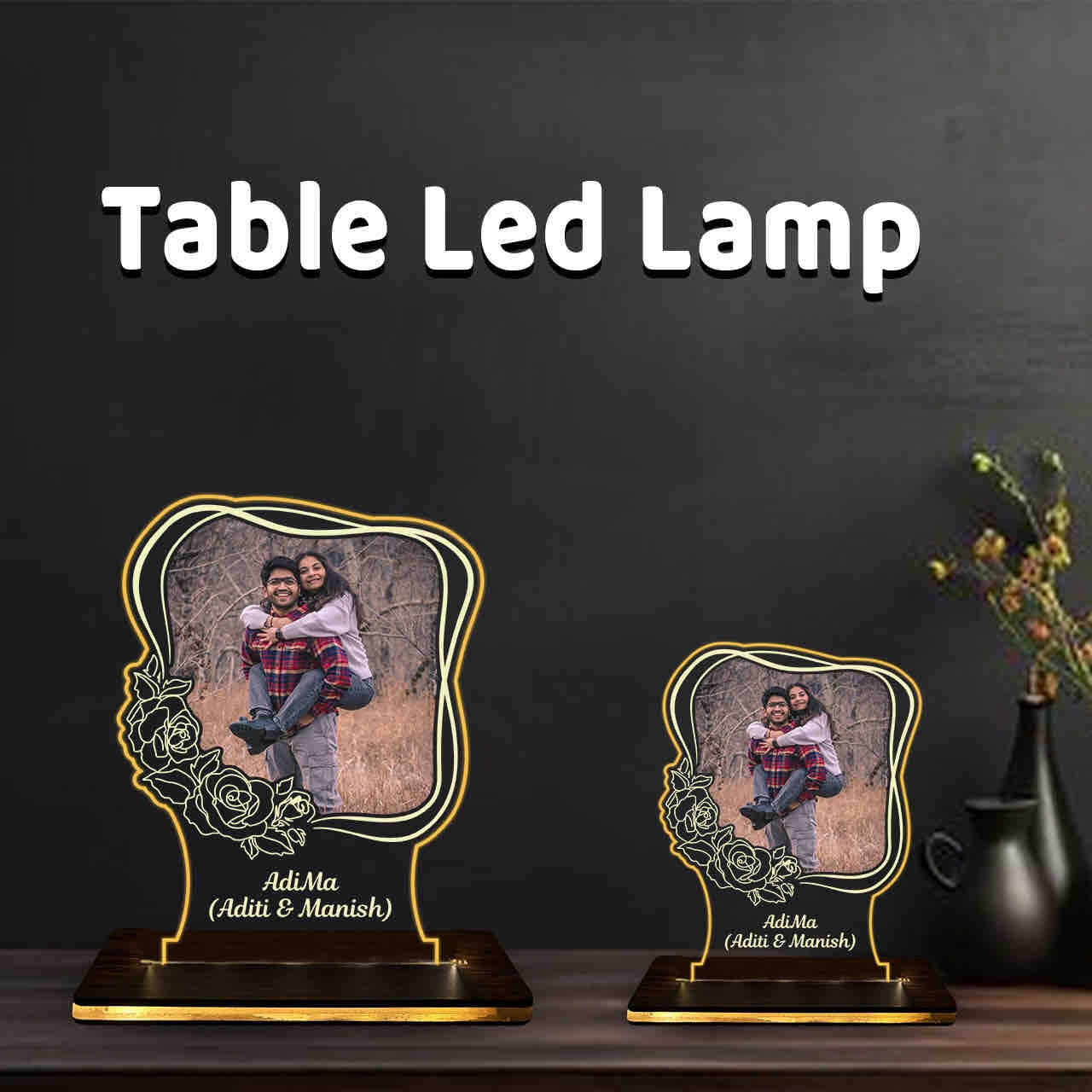 Personalized Acrylic LED Photo Cutout Table Lamp