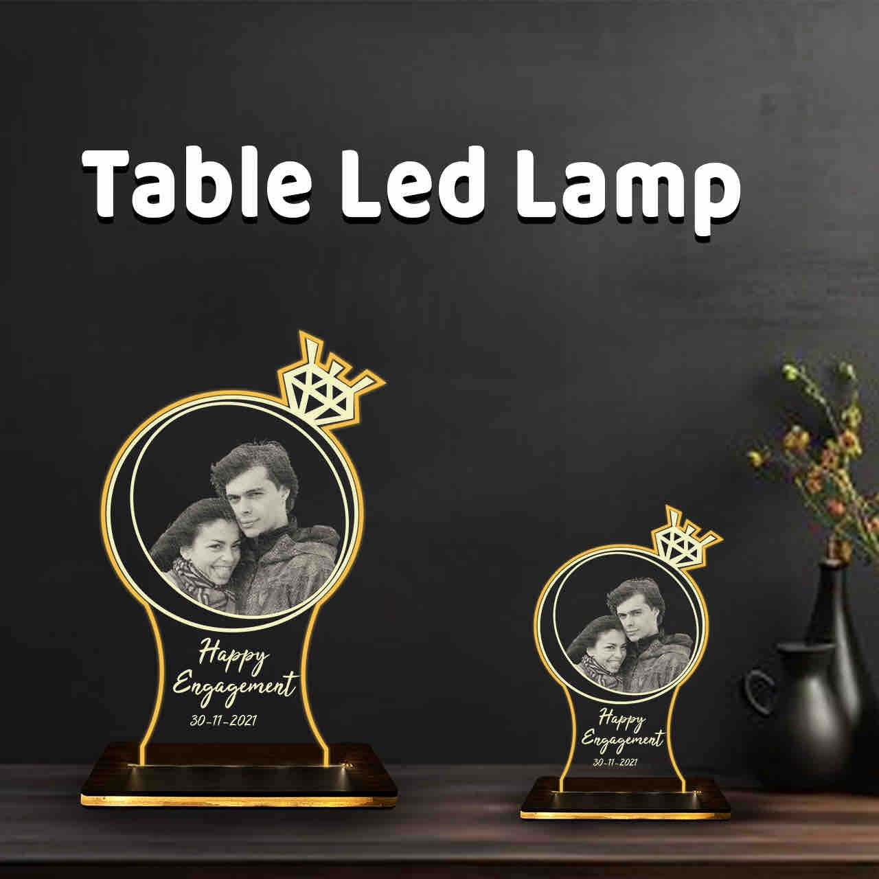 Personalized Acrylic LED Photo Cutout Table Lamp