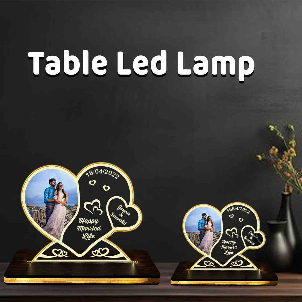 Personalized Acrylic LED Photo Cutout Table Lamp