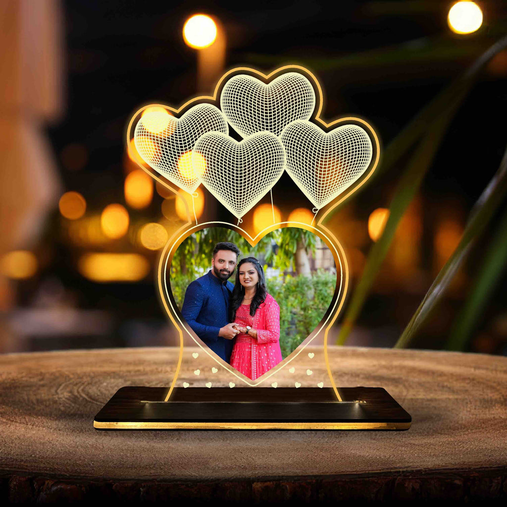 Personalized Acrylic LED Photo Cutout Table Lamp