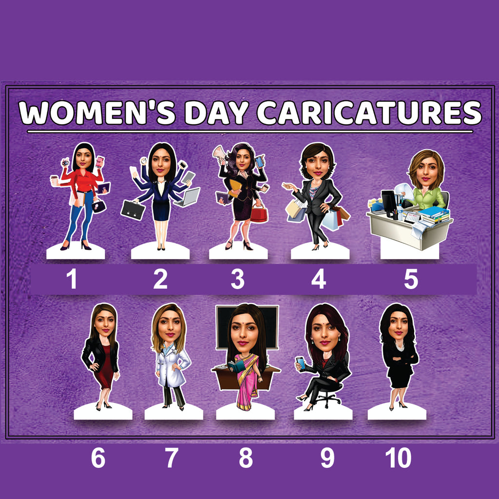 Customised Women's Day Carricature  #womenhustler