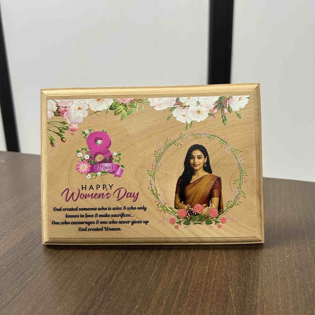 Womens Day Special Natural Wooden Plaque