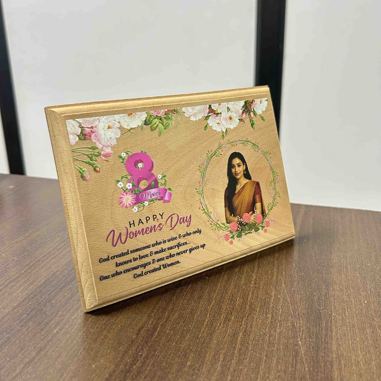 Womens Day Special Natural Wooden Plaque