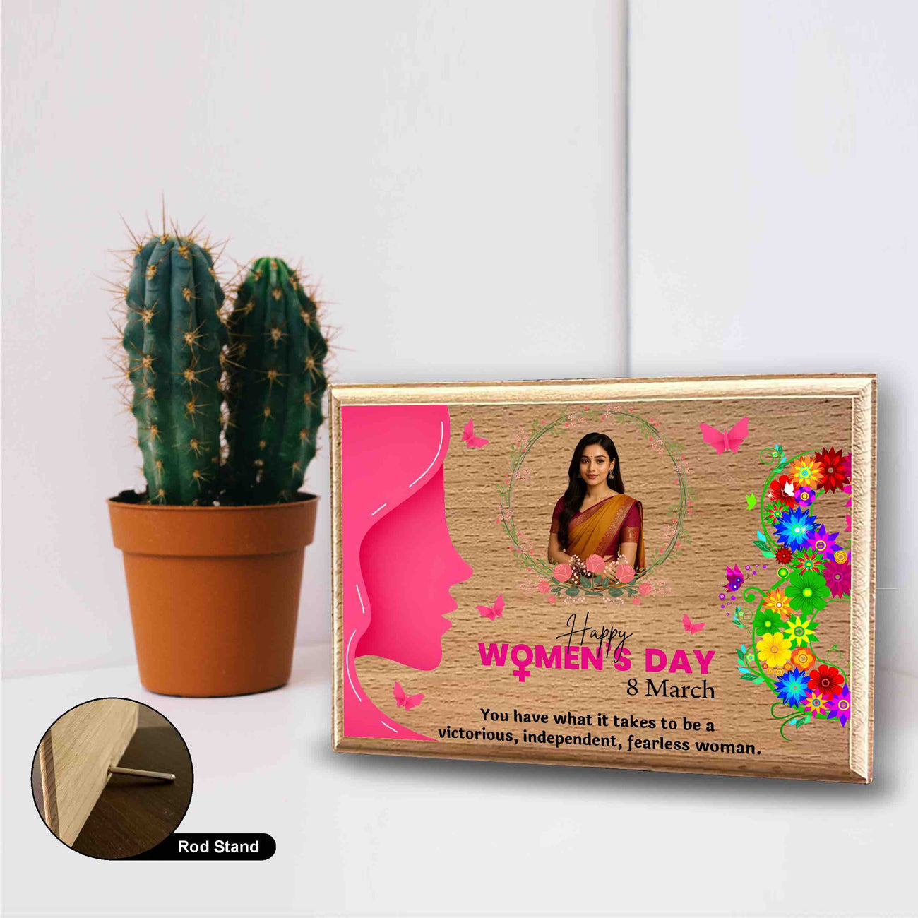 Womens Day Special Natural Wooden Plaque
