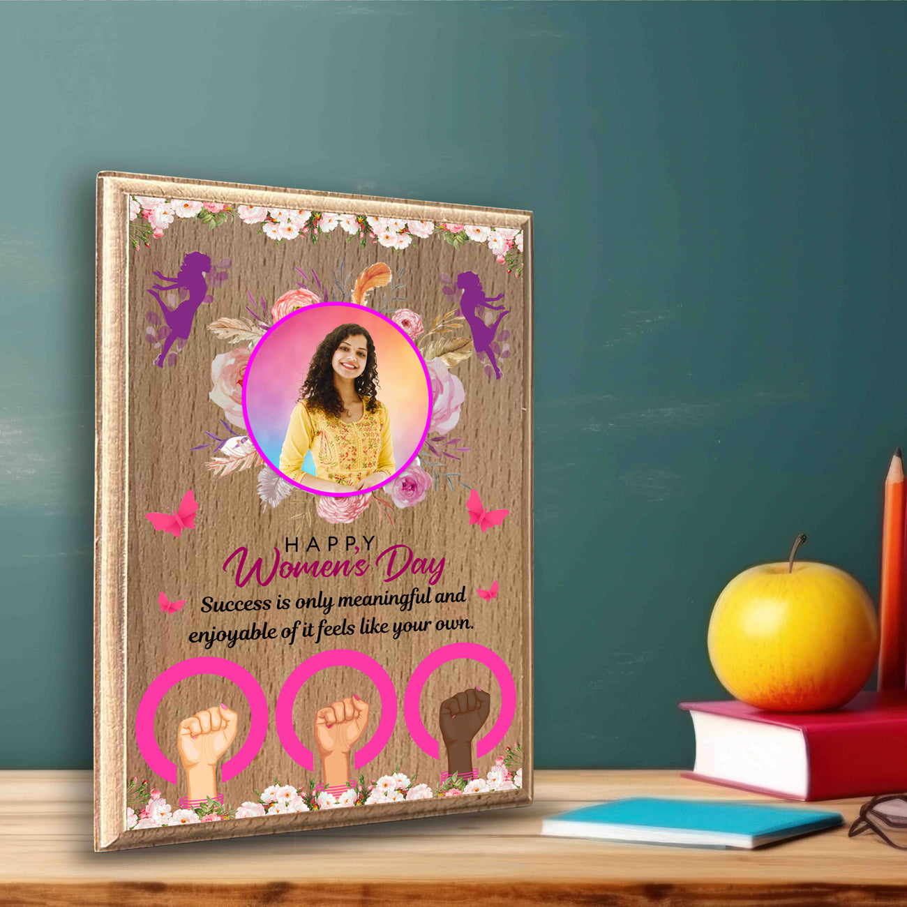 Womens Day Special Natural Wooden Plaque