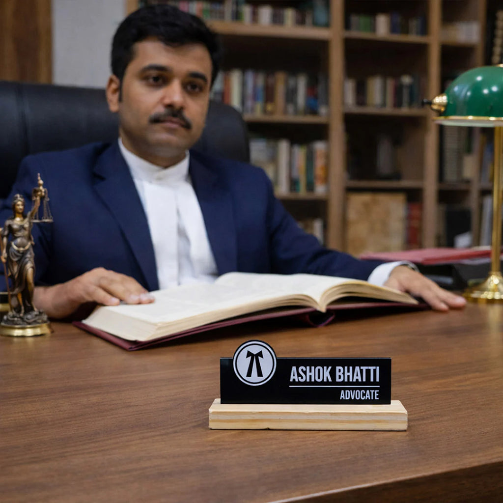 Premium Personalized Advocate Desk Nameplate