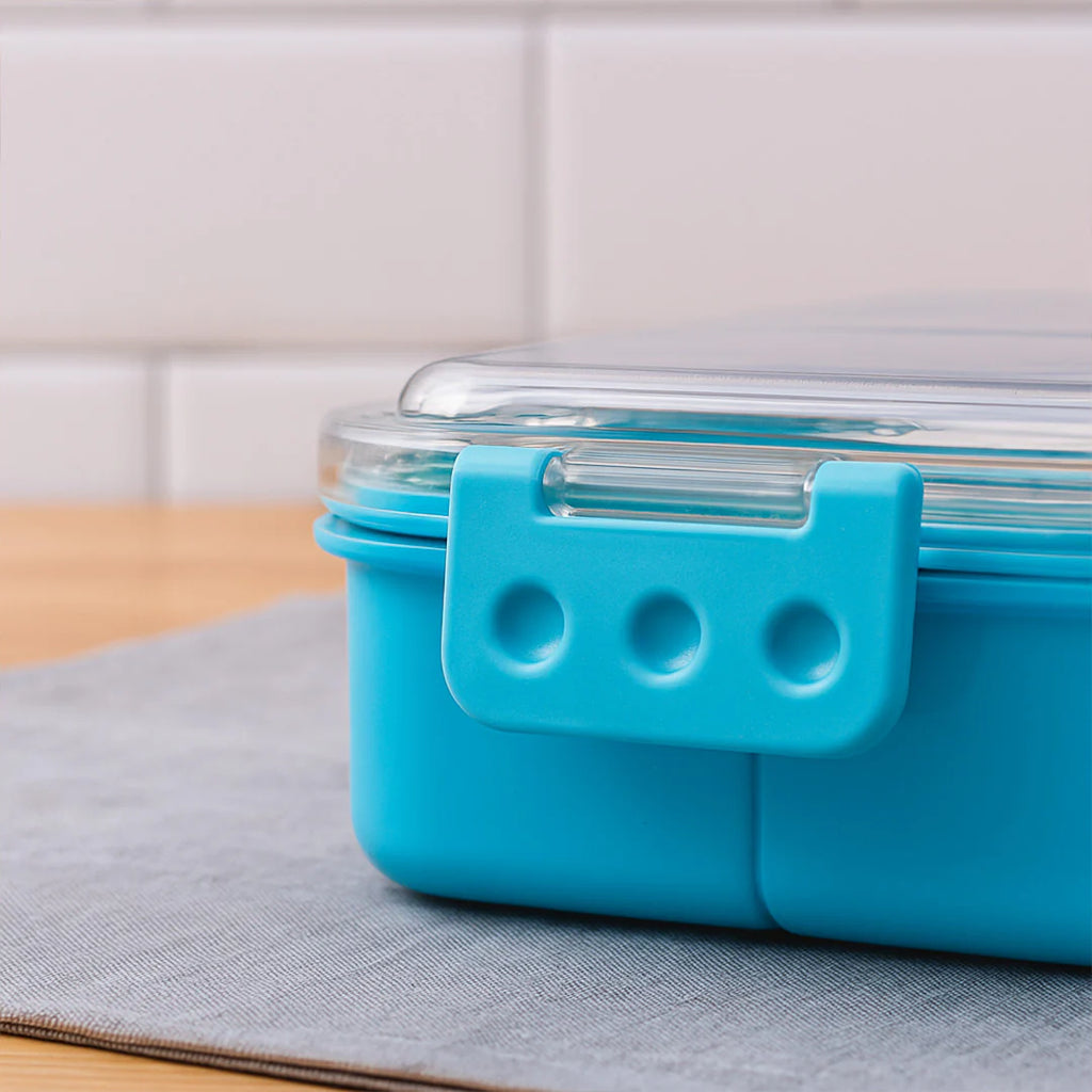 Personalized Blue Unicorn Lunchbox with Spoon & Container