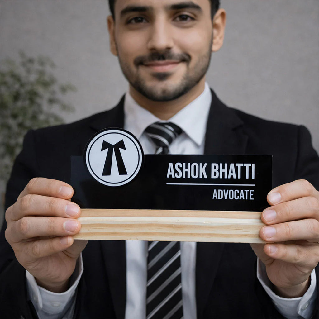 Premium Personalized Advocate Desk Nameplate