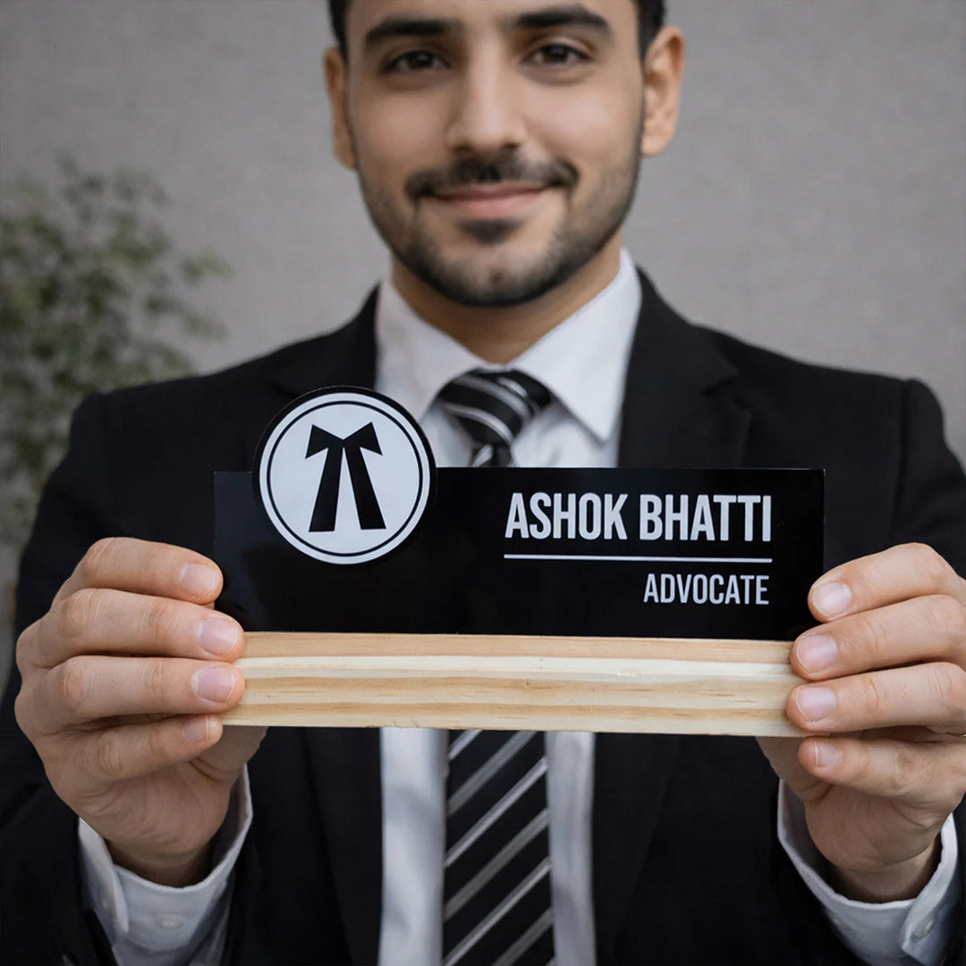 Premium Personalized Advocate Desk Nameplate