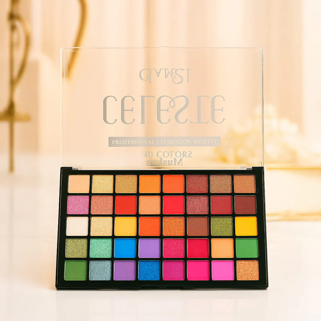 Customized Glam21 Celeste Professional Eyeshadow Palette – 40 Colors