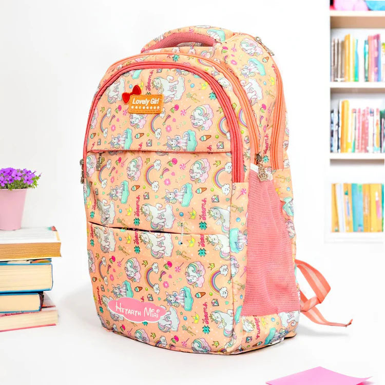 Peach Sorbet Unicorn Personalized Dreams Backpack