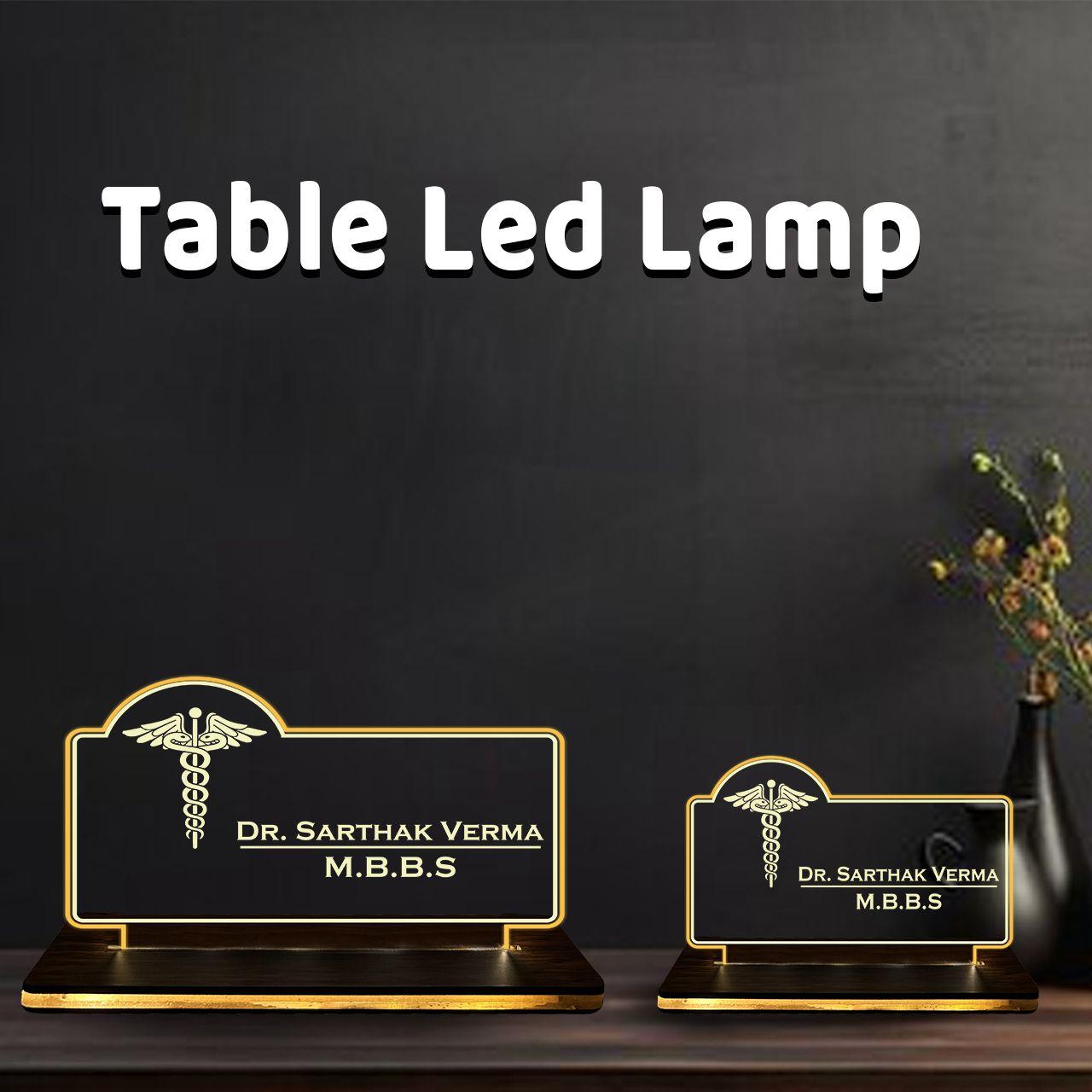 Perzonalised Professional Doctor Emblem 3D Glow Lamp