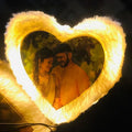 Personalized LED Heart Fur Pillow