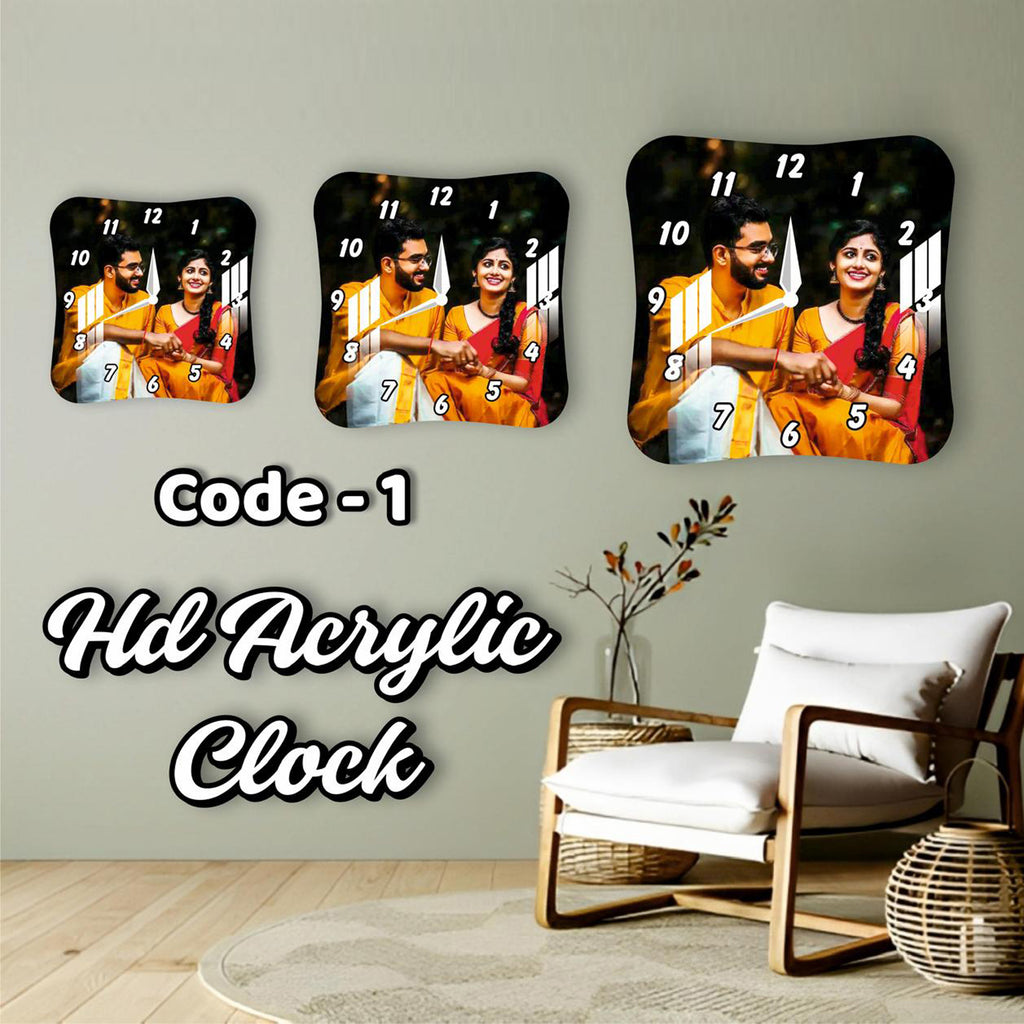 Personalized Acrylic Photo Wall Clock