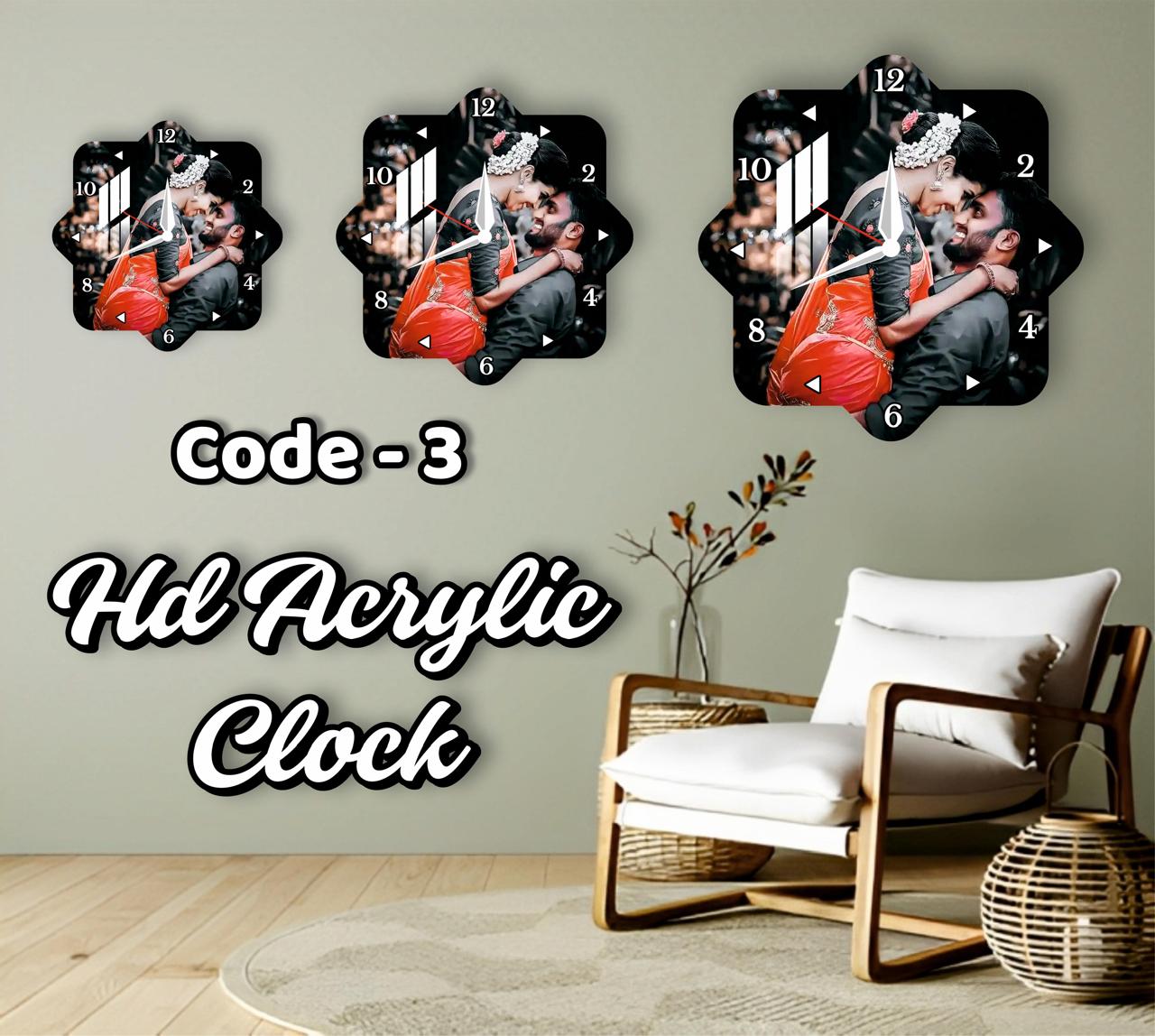 Personalized Star-Cut Acrylic Wall Clock