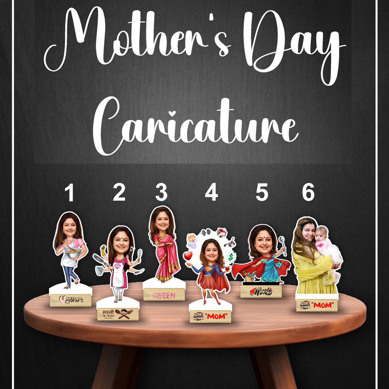 Personalised Mothers Day Caricature